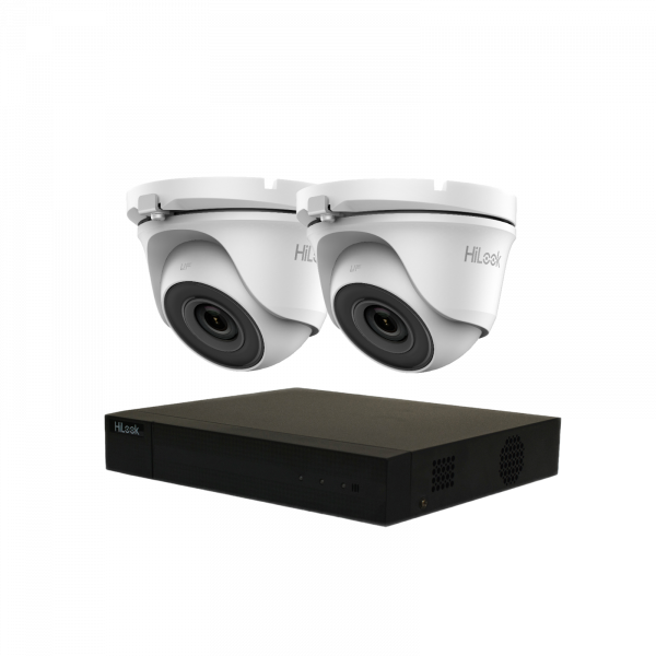 4CH DVR HIKVISION 2X HILOOK SYSTEM 20M WHITE DOME CAMERA KIT 1
