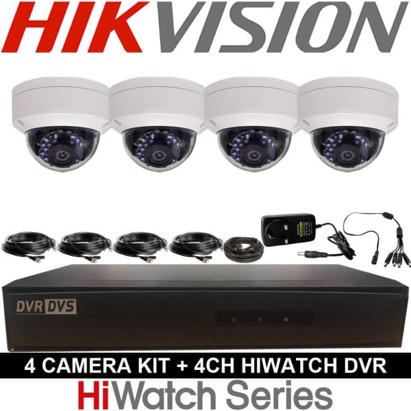 CCTV 4CH +2 3 4 1080P 2MP OUTDOOR VANDAL PROOF Dome Camera System Surveillance Kit 1