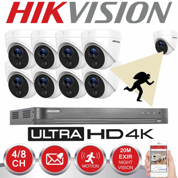 HIKVISION 5MP CCTV SYSTEM 4CH 8CH WITH PIR MOTION DETECTION 1