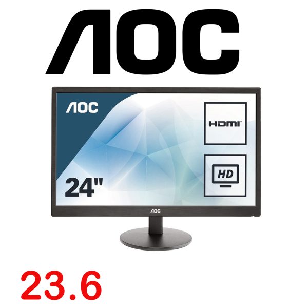 23.6" AOC MONITOR VGA HDMI 1080P M2470SWH 1