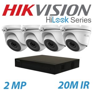 2MP . 4Ch Dvr Hikvision 4X Hilook System 20M White Dome Camera Kit
